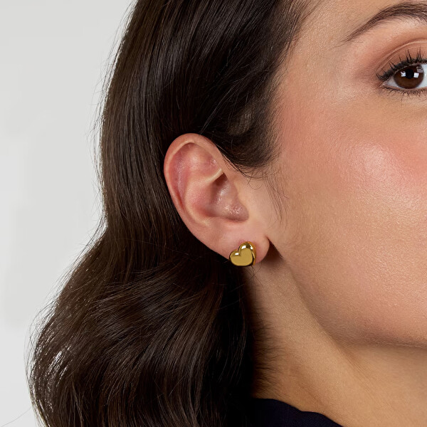 Pozlacené náušnice Srdíčka Intrecci SAZC16