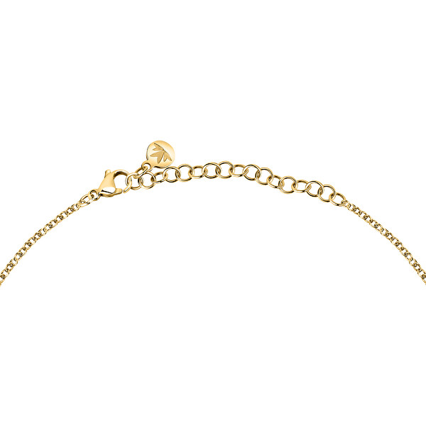 Vergoldete Bicolor-Halskette mit Perlen Colori SAXQ06