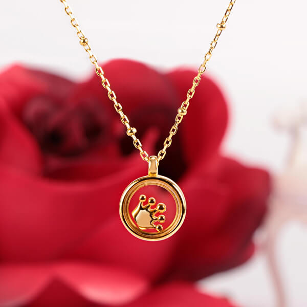 Pozlacený náhrdelník s elementem Scrigno D`Amore SAMB35 (řetízek, přívěsek)