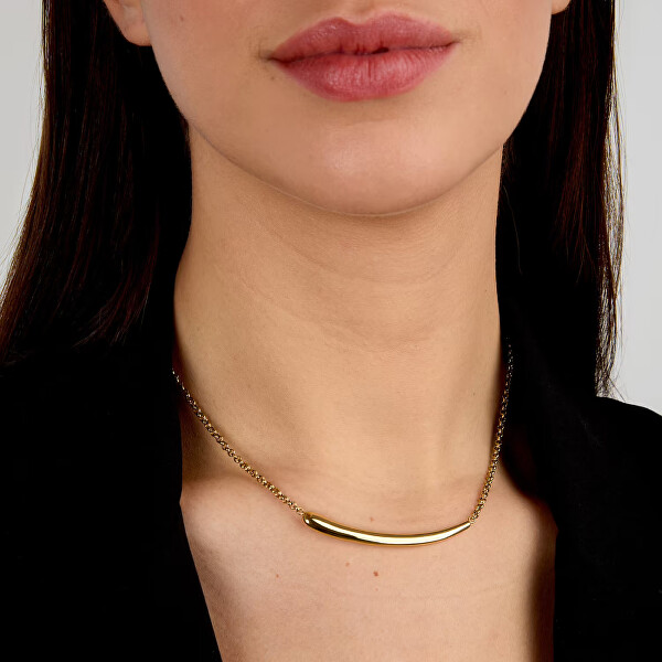 Půvabný dámský náhrdelník z pozlacené oceli Design SAYP02