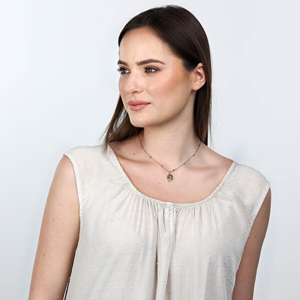 Půvabný ocelový bicolor náhrdelník pro štěstí Maia SAUY05
