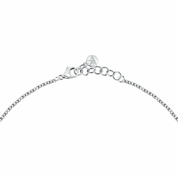 Pôvabný oceľový náhrdelník s kryštálmi Torchon SAWZ03