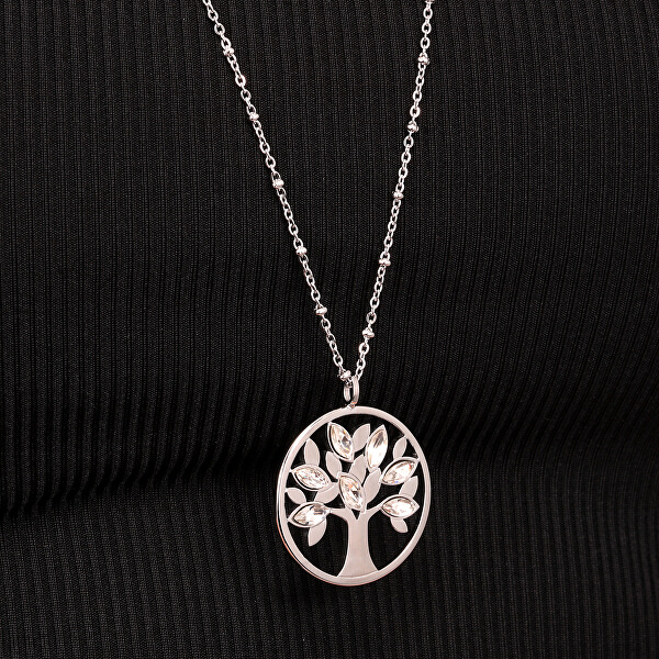Půvabný ocelový náhrdelník s přívěskem Strom života Vita SATD16
