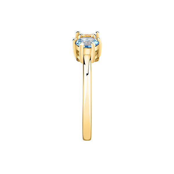 Splendido anello placcato in oro con zirconi cubici Colori SAVY09