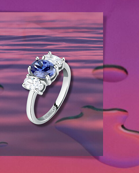 Pôvabný prsteň s kubickými zirkónmi Colori SAVY21