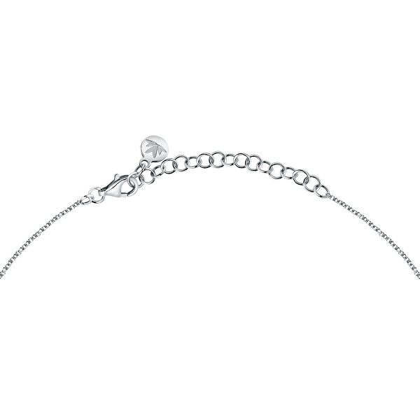 Pôvabný strieborný náhrdelník s kytičkou Tesori SAIW125