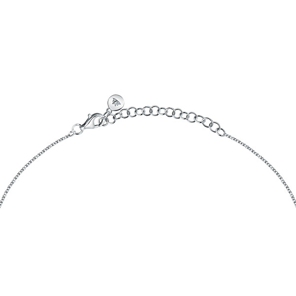 Pôvabný strieborný náhrdelník s kytičkou Tesori SAIW184