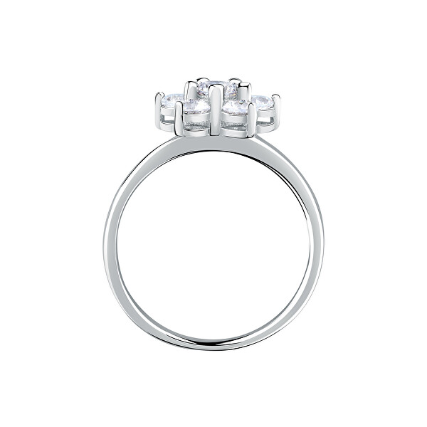 Splendido anello in argento con fiore Tesori SAIW127