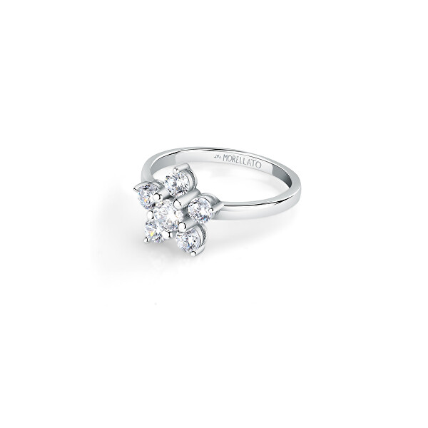 Splendido anello in argento con fiore Tesori SAIW127