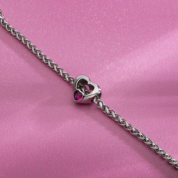 Romantický náramek z oceli Srdce Drops SCZ1423