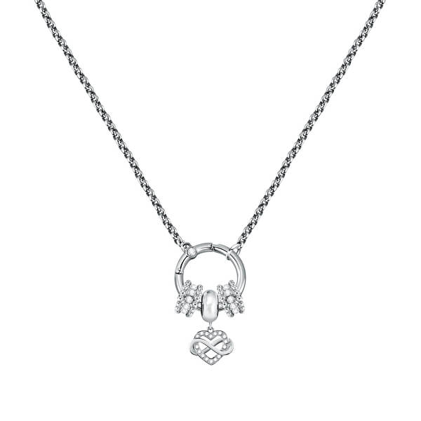 Romantický ocelový náhrdelník Drops SCZ1180