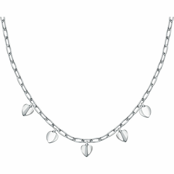 Romantický oceľový náhrdelník Pailettes SAWW02