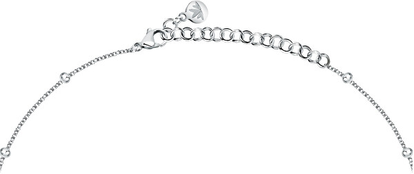 Romantický oceľový náhrdelník Srdce s kryštálmi Dolcevita SAUA03