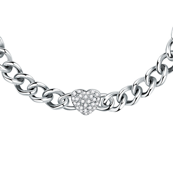 Romantico braccialetto in acciaio con cristalli Incontri SAUQ16
