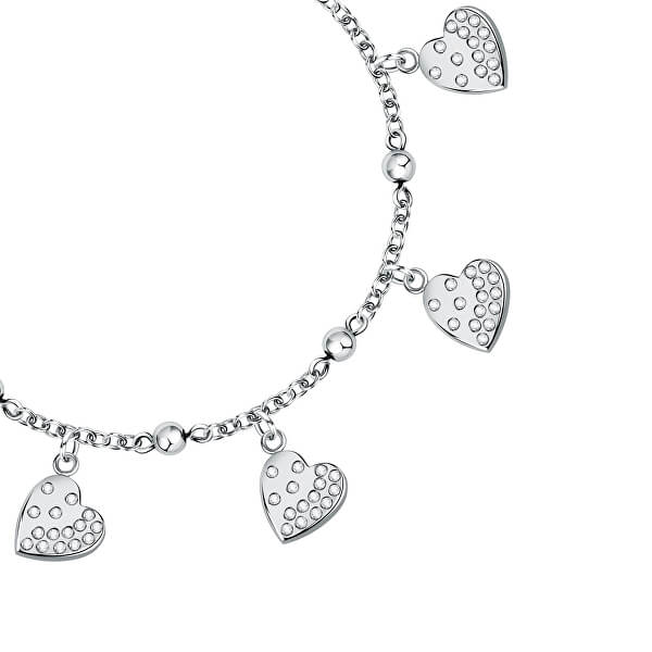 Romantico braccialetto in acciaio con cristalli Passioni SAUN11