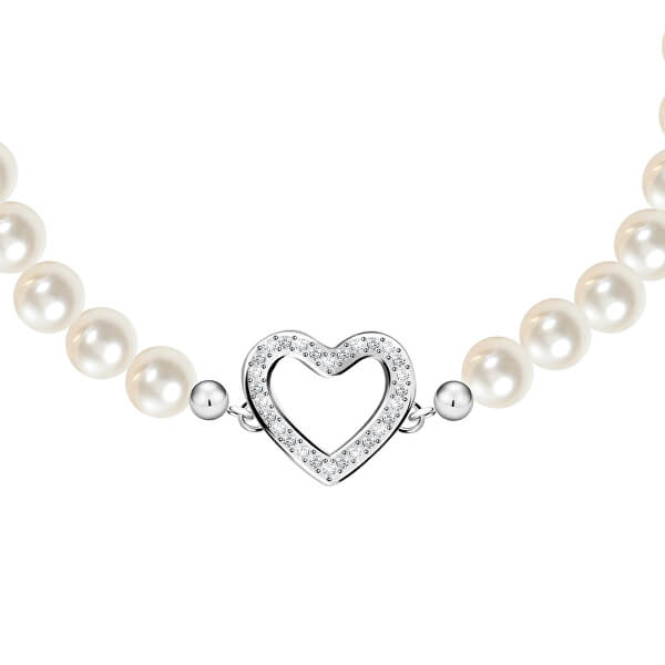 Romantisches Armband aus echten Perlen Herz Gioia SAER41