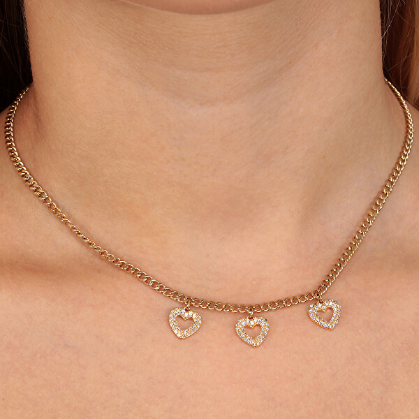 Romantischevergoldete Halskette mit Kristallen Incontri SAUQ12