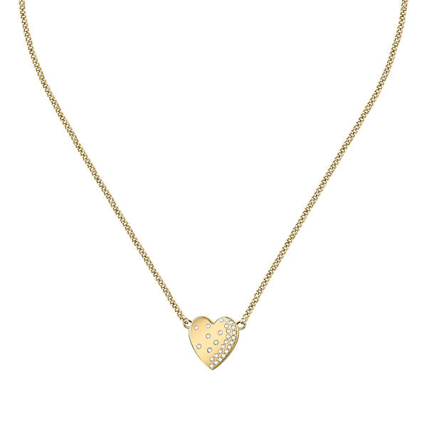 Romantischevergoldete Halskette mit Kristallen Passioni SAUN04