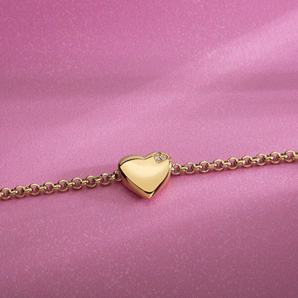 Romantický pozlacený náramek z oceli Drops SCZ1418