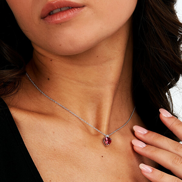 Romantický strieborný náhrdelník Srdce Tesori SAIW161
