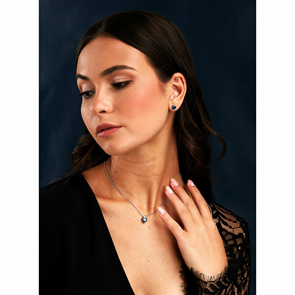 Romantický strieborný náhrdelník Srdce Tesori SAIW161