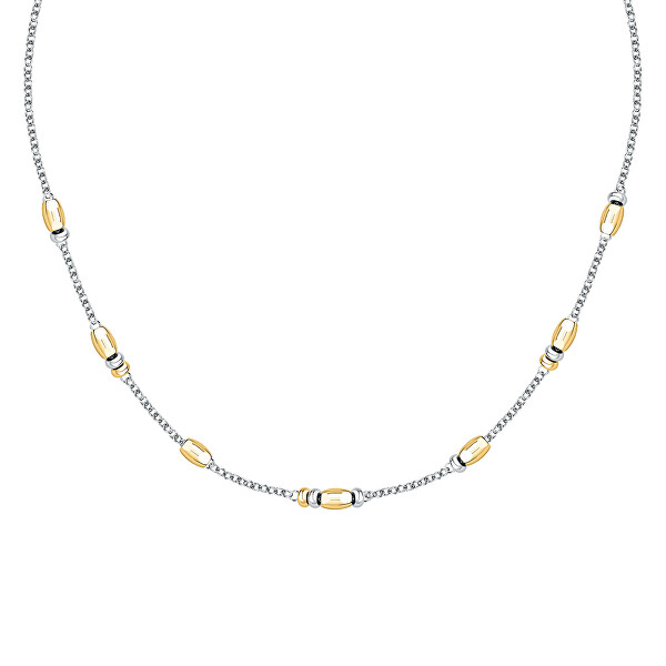 Elegante collana bicolore con perline Colori SAXQ04