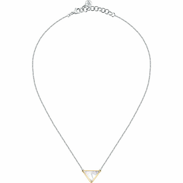 Slušivý oceľový bicolor náhrdelník Trilliant SAWY10