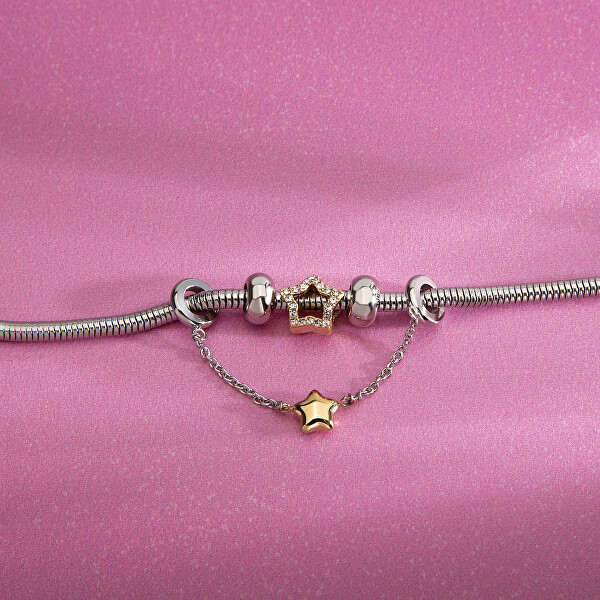 Slušivý ocelový náramek Hvězda Drops SCZ1421