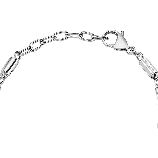 Elegante bracciale in acciaio con cristalli Drops SCZ1129