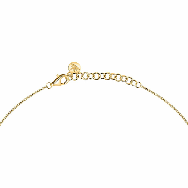 Elegante collana placcata in oro Perla SAWM01