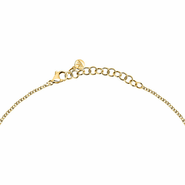 Collana elegante placcata in oro con cristalli Trilliant SAWY01