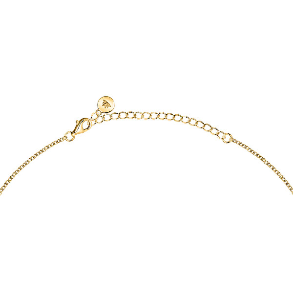 Collana elegante placcata in oro con zirconi Tesori SAIW190