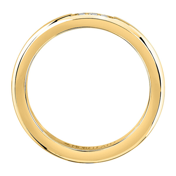 Schicker vergoldeter Ring mit Kristallen Love Rings SNA47