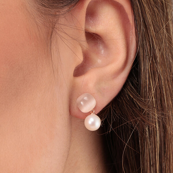 Ohrringe aus Bronze Gemma perla SATC07