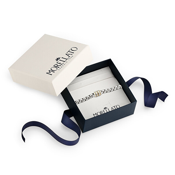 Stylový bicolor náramek s diamanty Venezia Diamonds SAUK08