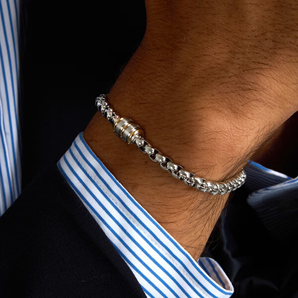 Stylový bicolor náramek s diamanty Venezia Diamonds SAUK08