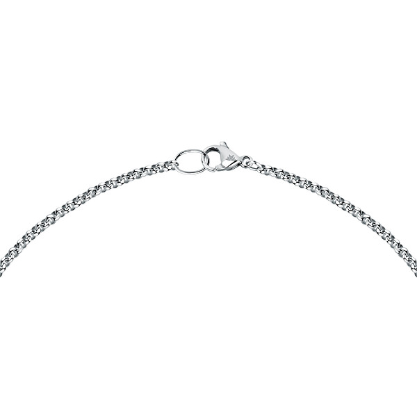 Štýlový oceľový bicolor náhrdelník s kryštálmi Drops SCZ1354