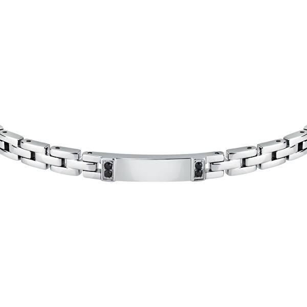 Elegante bracciale da uomo con cristalli neri Urban SABH52