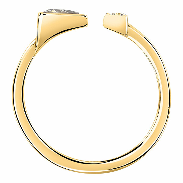 Stílusos, aranyozott nyitott gyűrű Trilliant SAWY07