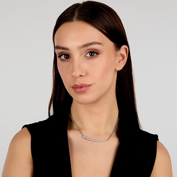 Třpytivý dámský náhrdelník z oceli Design SAYP03