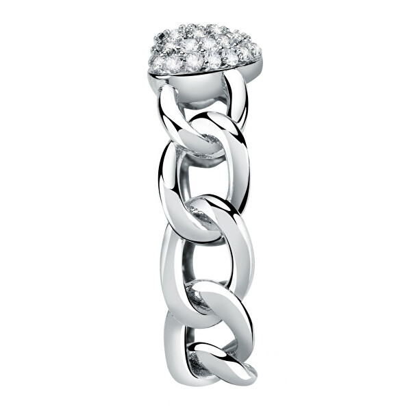 Třpytivý mosazný prsten s krystaly Incontri SAUQ191