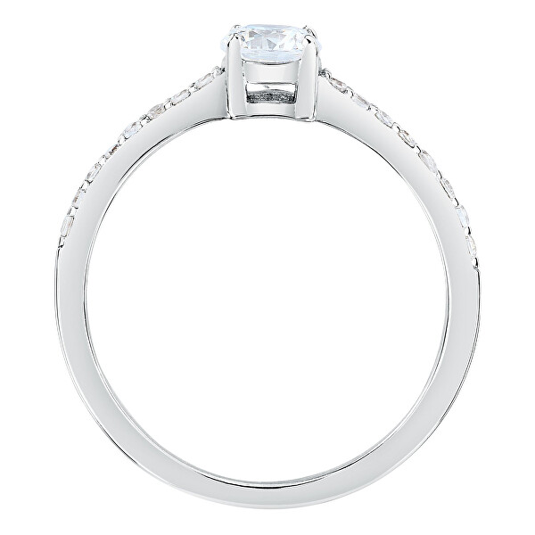 Třpytivý prsten z recyklovaného stříbra Tesori SAIW1790