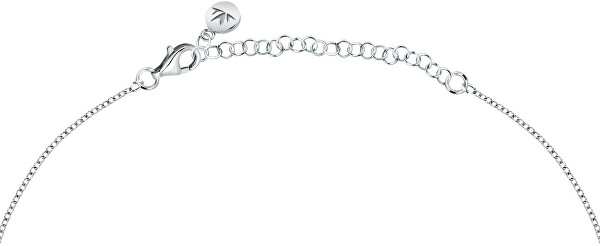 Třpytivý stříbrný náhrdelník s krystalem Tesori SAIW98 (řetízek, přívěsek)