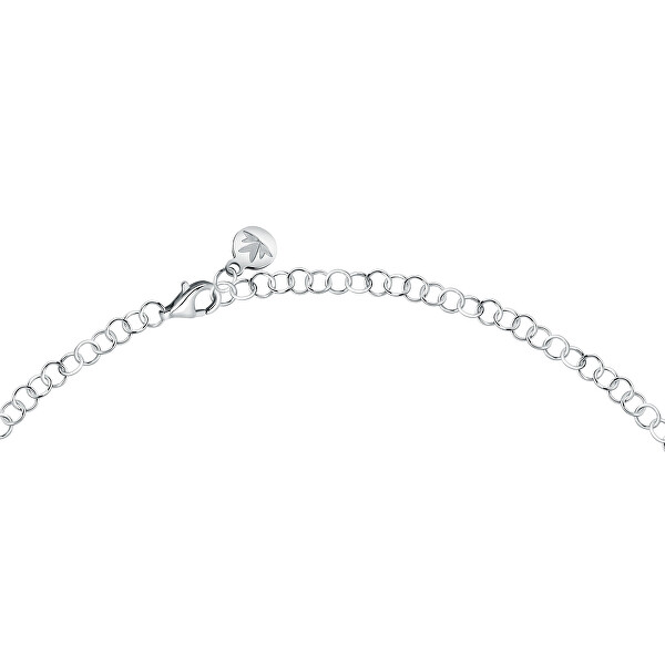 Okouzlující stříbrný náhrdelník se zirkony Tesori SAIW107