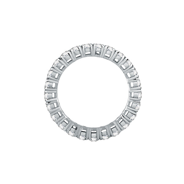 SLEVA - Třpytivý stříbrný prsten se zirkony Scintille SAQF161