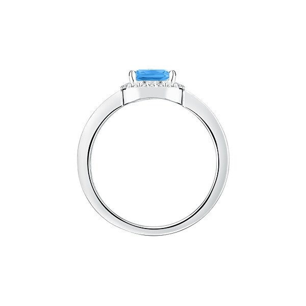 Třpytivý stříbrný prsten se zirkony Tesori SAIW1140