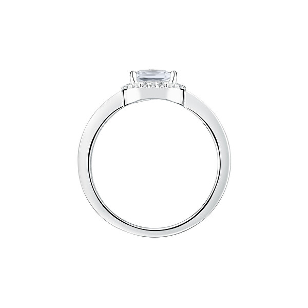 Třpytivý stříbrný prsten se zirkony Tesori SAIW1150