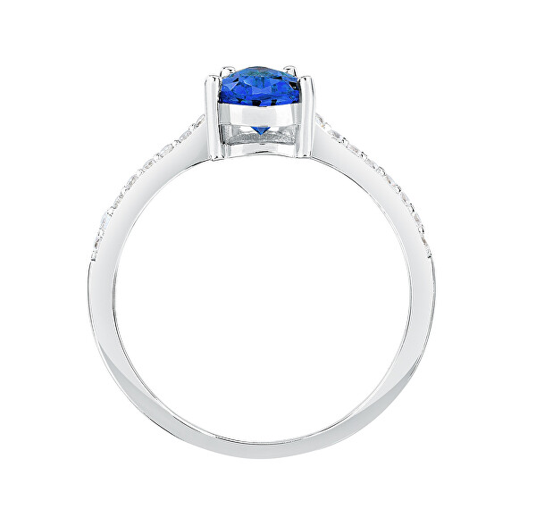 Elegante anello in argento con zirconi Tesori SAIW2040