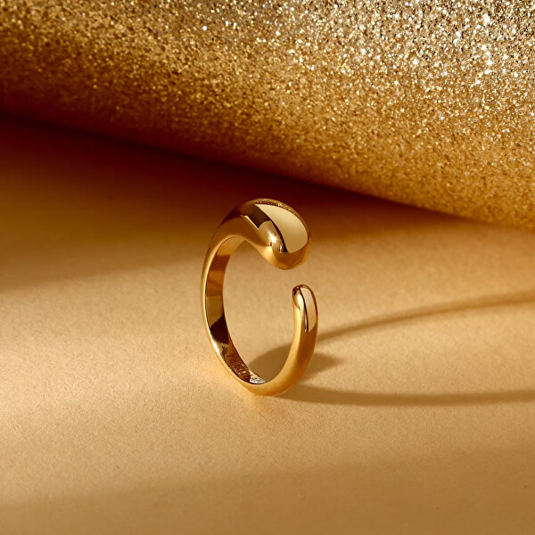 Výrazný pozlacený prsten pro ženy Design SAYP1601