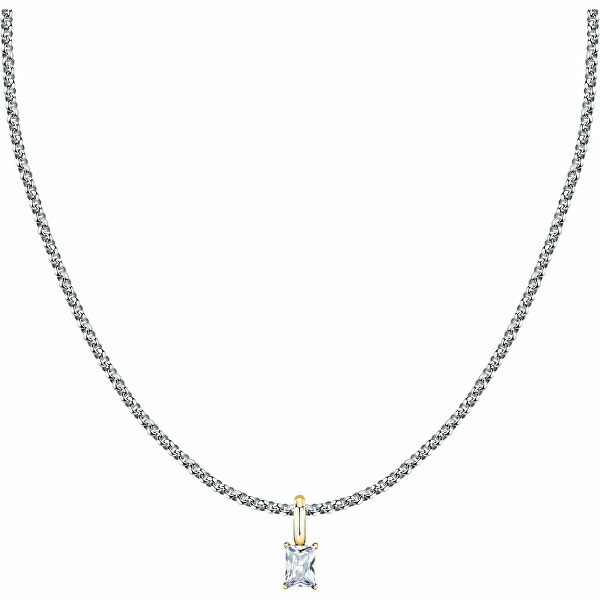 Elegantní ocelový bicolor náhrdelník Drops SCZ1325